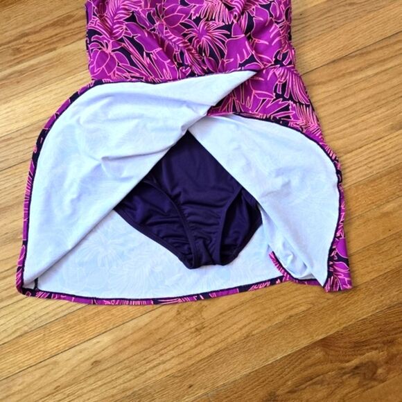 Land's End swimsuit woman's XL skirted Resortwear Beach Vacation - Picture 4 of 7